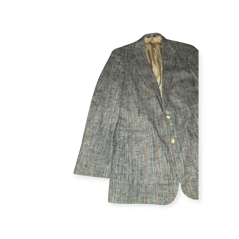 Polo Univeristy Club By Ralph Lauren Gray and Tan Plaid Blazer - Picture 5 of 11